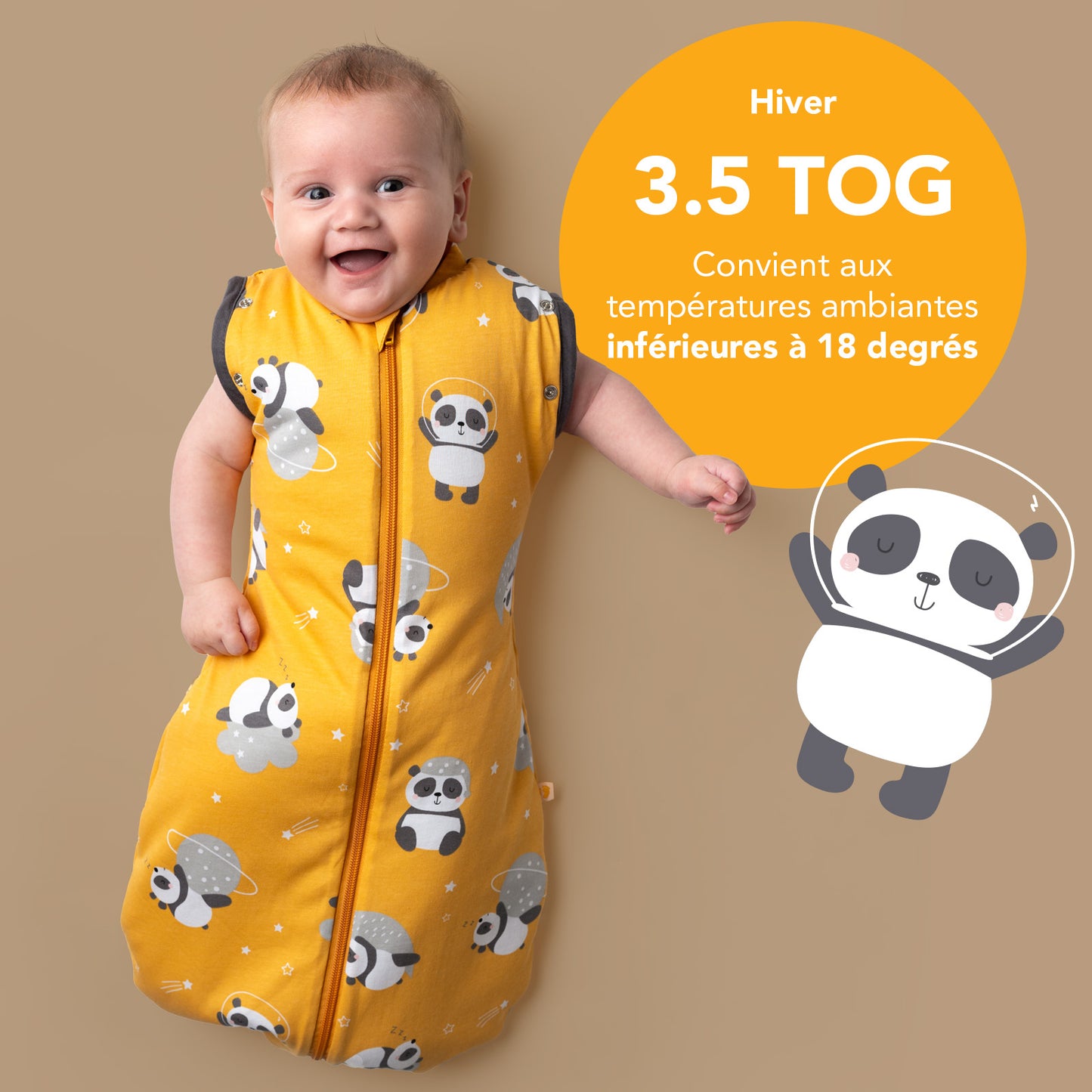 Sac de couchage emmaillotage bébé 3.5 TOG
