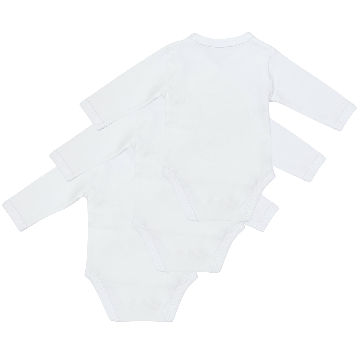 Body bébé croisé manches longues - lot de 3_Amis animaux_dos_1208