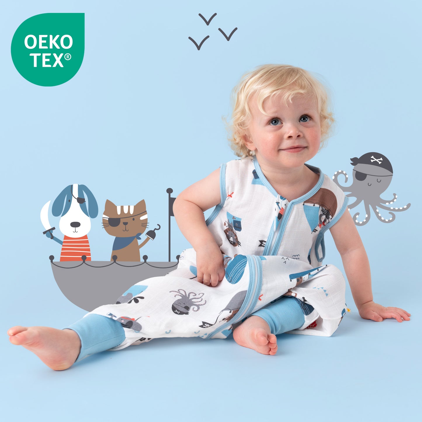 Gigoteuse à pieds été - mousseline - 0.5 TOG