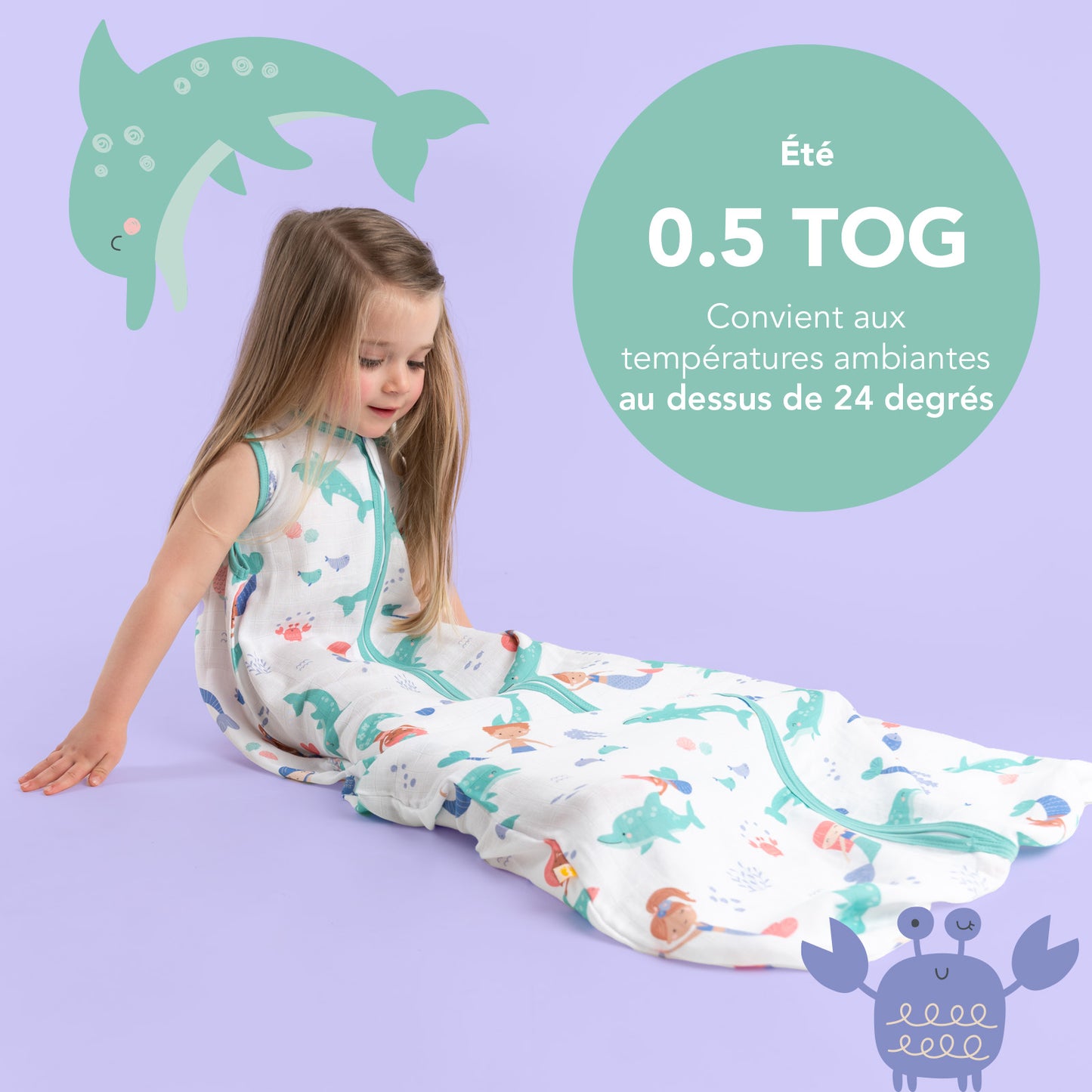 Gigoteuse bébé été - mousseline - 0.5 TOG