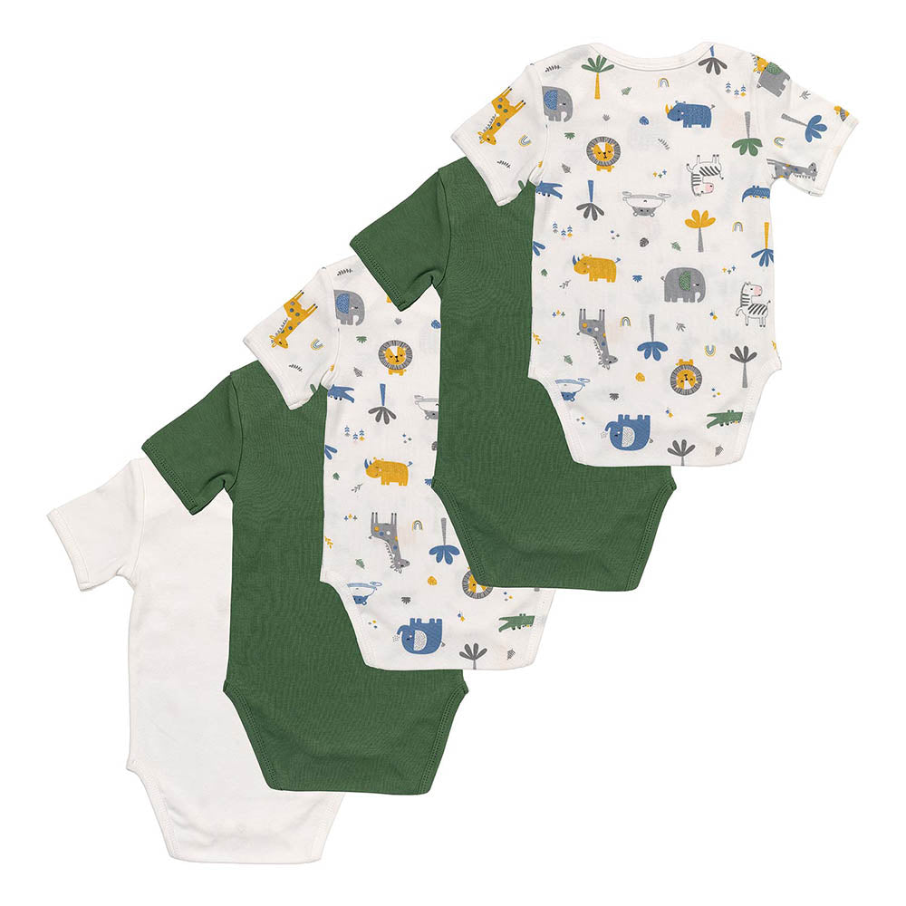 Body bébé manches courtes 100% bio - lot de 5