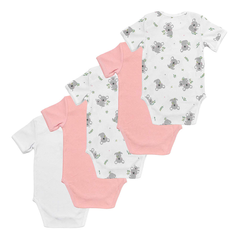 Body bébé manches courtes 100% bio - lot de 5