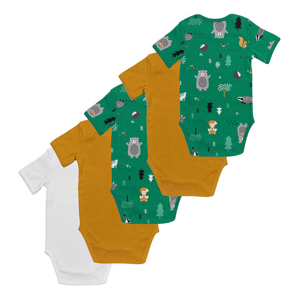 Body bébé manches courtes 100% bio - lot de 5