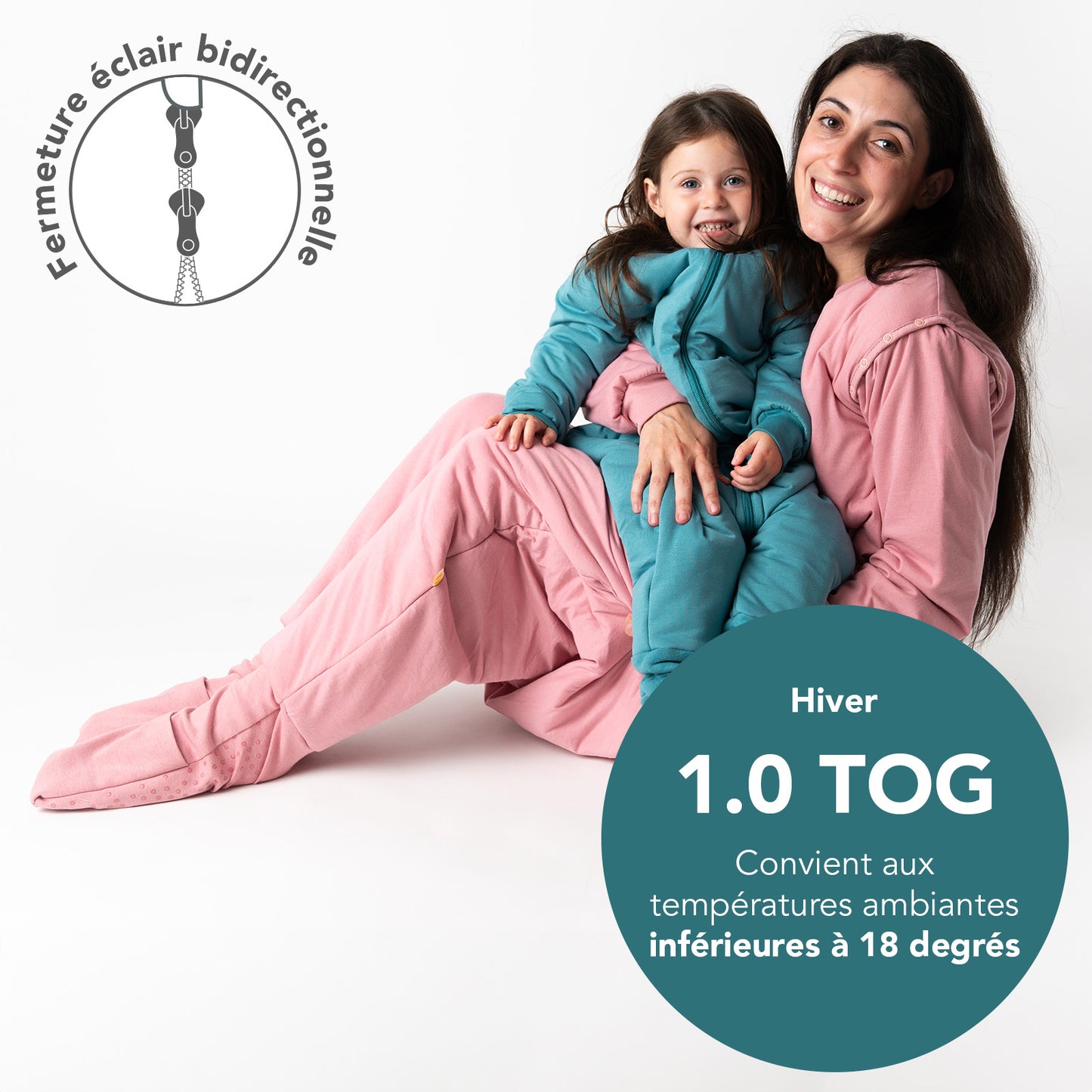 Gigoteuse à pieds adulte - manches amovibles - 3.5 TOG