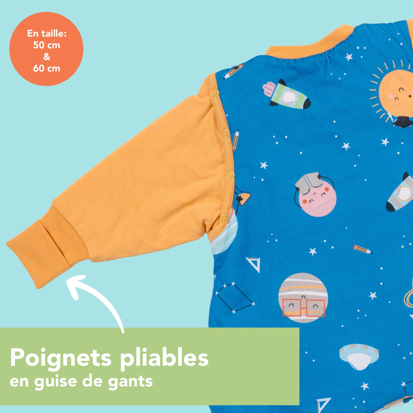 Gigoteuse à pieds et manches été & mi-saison - TOG 1