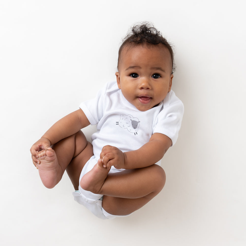 Body bébé manches courtes 100% bio - lot de 5