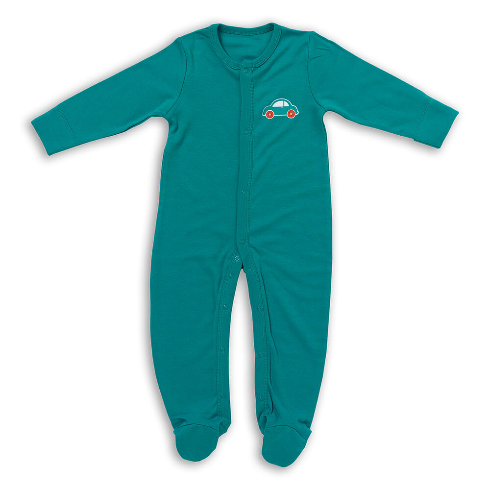 Grenouillère bébé à manches longues 100% bio - lot de 2