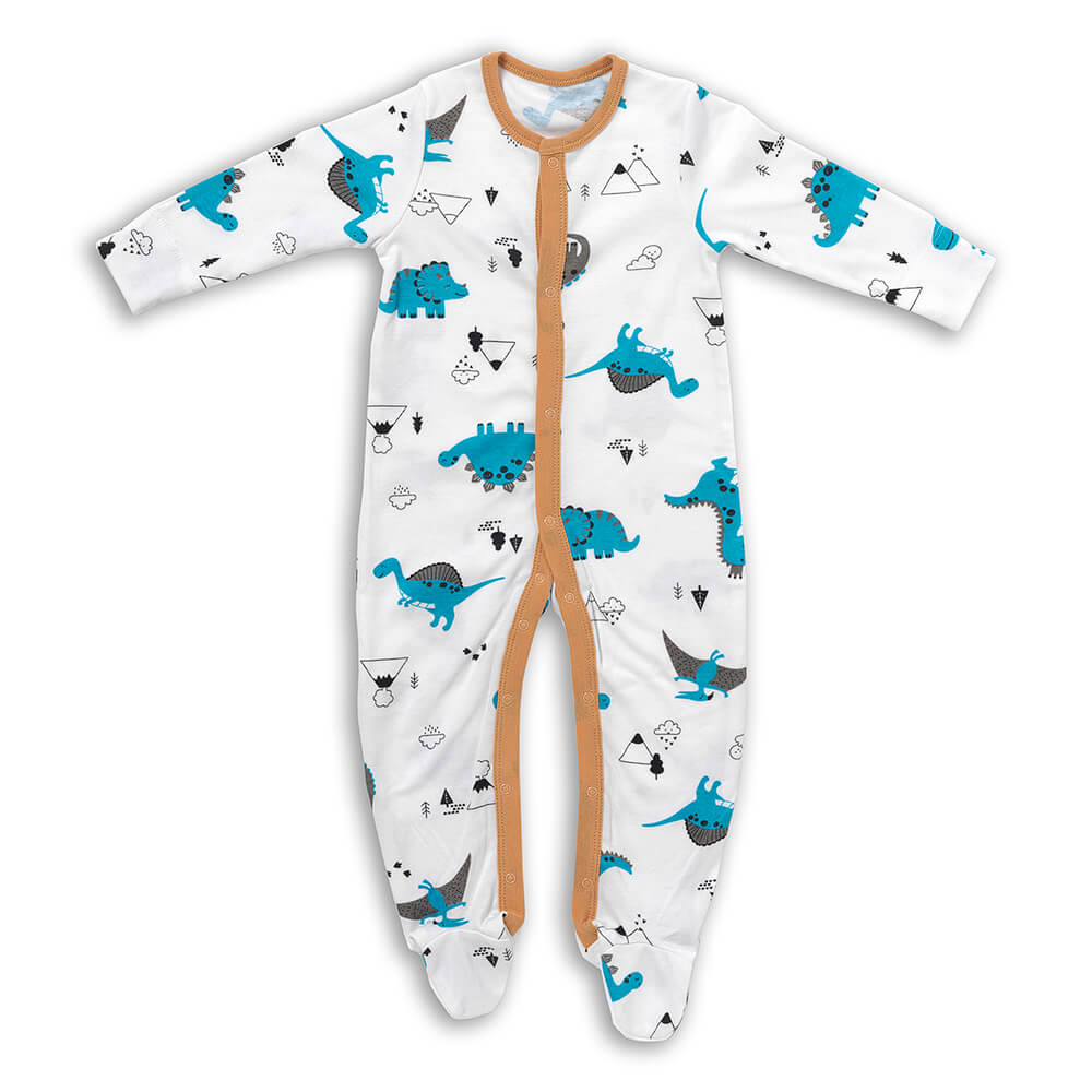 Grenouillère bébé à manches longues 100% bio - lot de 2
