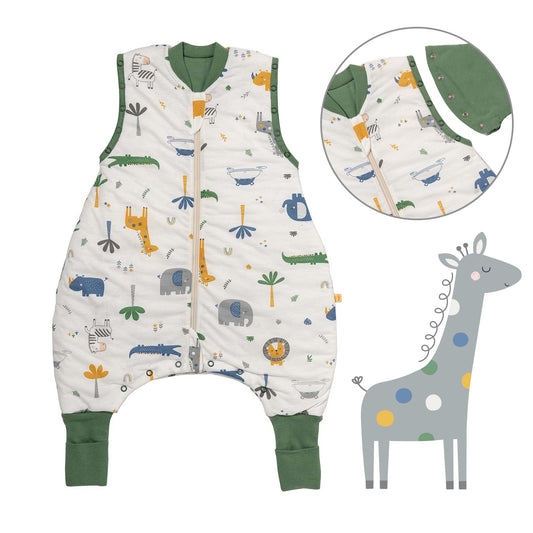 Gigoteuse à pieds et manches été & mi-saison - TOG 1_Jungle_Devant avec emmanchure_1182