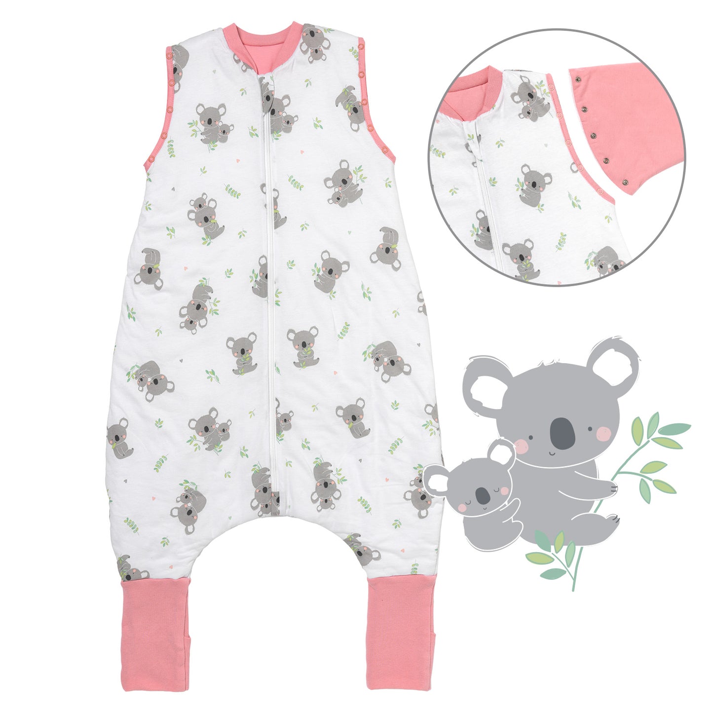 Gigoteuse à pieds et manches été & mi-saison - TOG 1_Koala_Devant avec emmanchure_1182