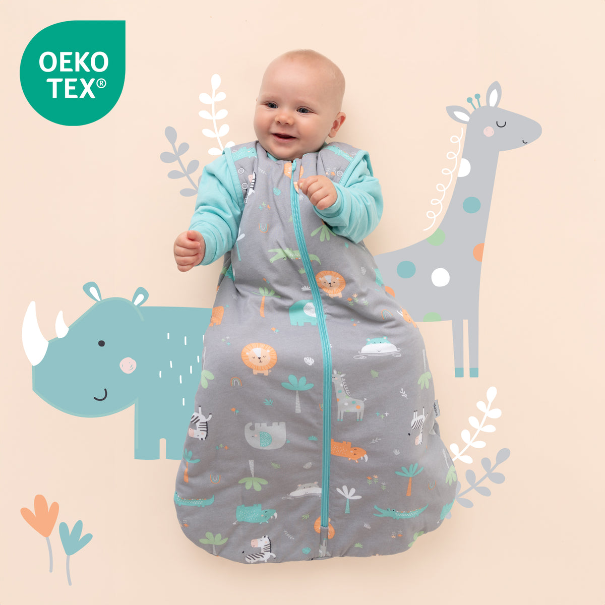 Gigoteuse bébé été & mi-saison - TOG 1_Safari_OEKOTEX_1187