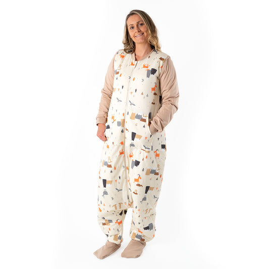 Gigoteuse à pieds adulte - manches amovibles - 2.5 TOG