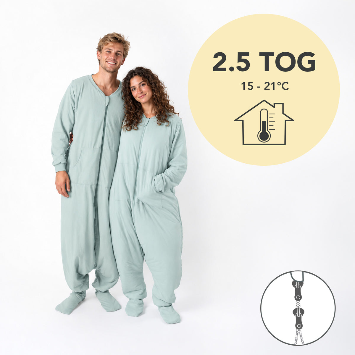 Gigoteuse à pieds adulte - manches amovibles - 2.5 TOG_Sauge_TOG_1188
