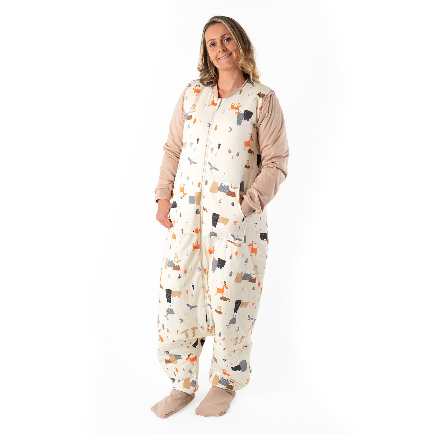 Gigoteuse à pieds adulte - manches amovibles - 3.5 TOG