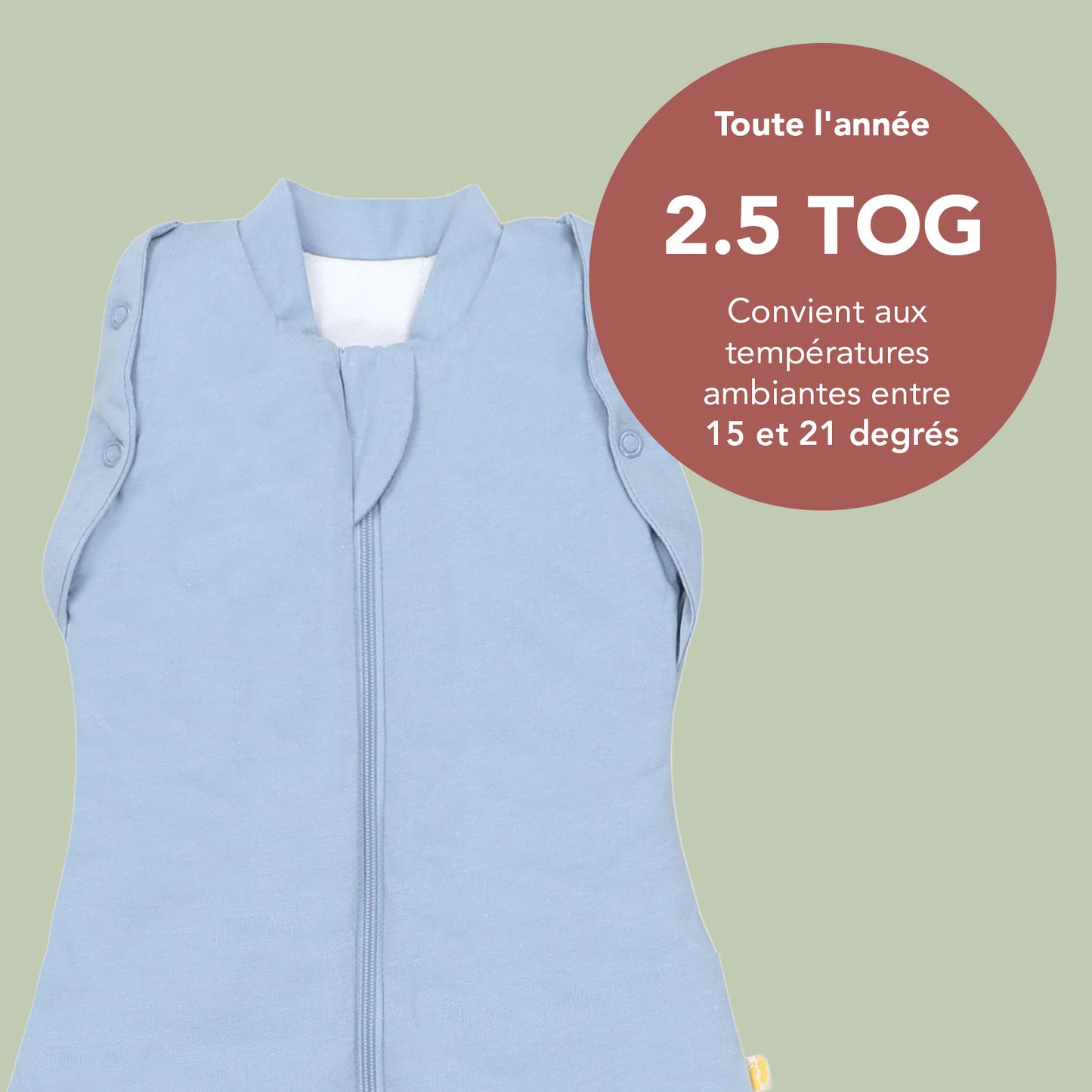 Sac de couchage emmaillotage bébé 2.5 TOG_Bleu Glacé_TOG_1193