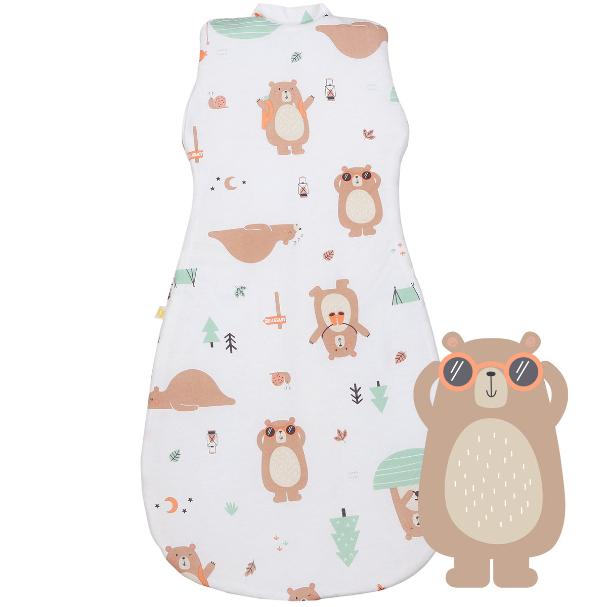 Sac de couchage emmaillotage bébé 2.5 TOG_Ours Explorateur_arrière_1193