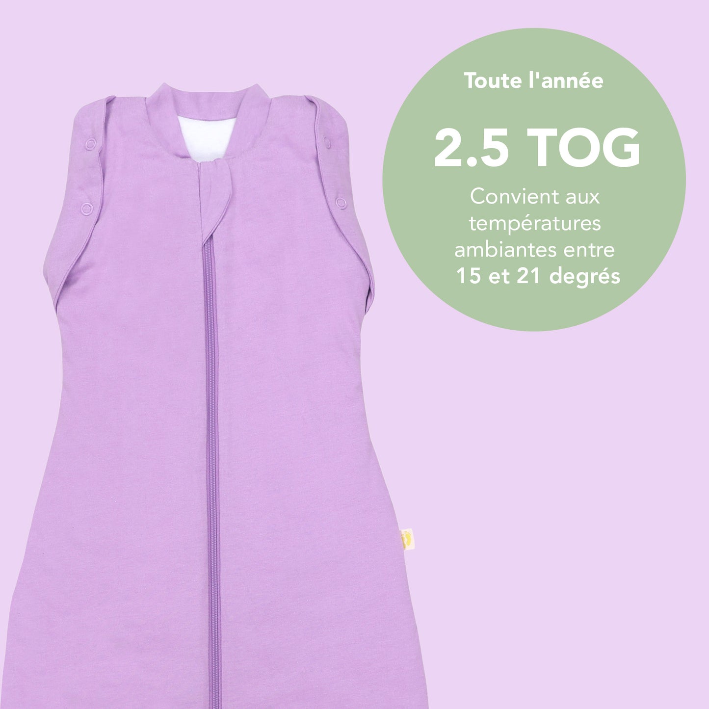 Sac de couchage emmaillotage bébé 2.5 TOG_Lilas_TOG_1193