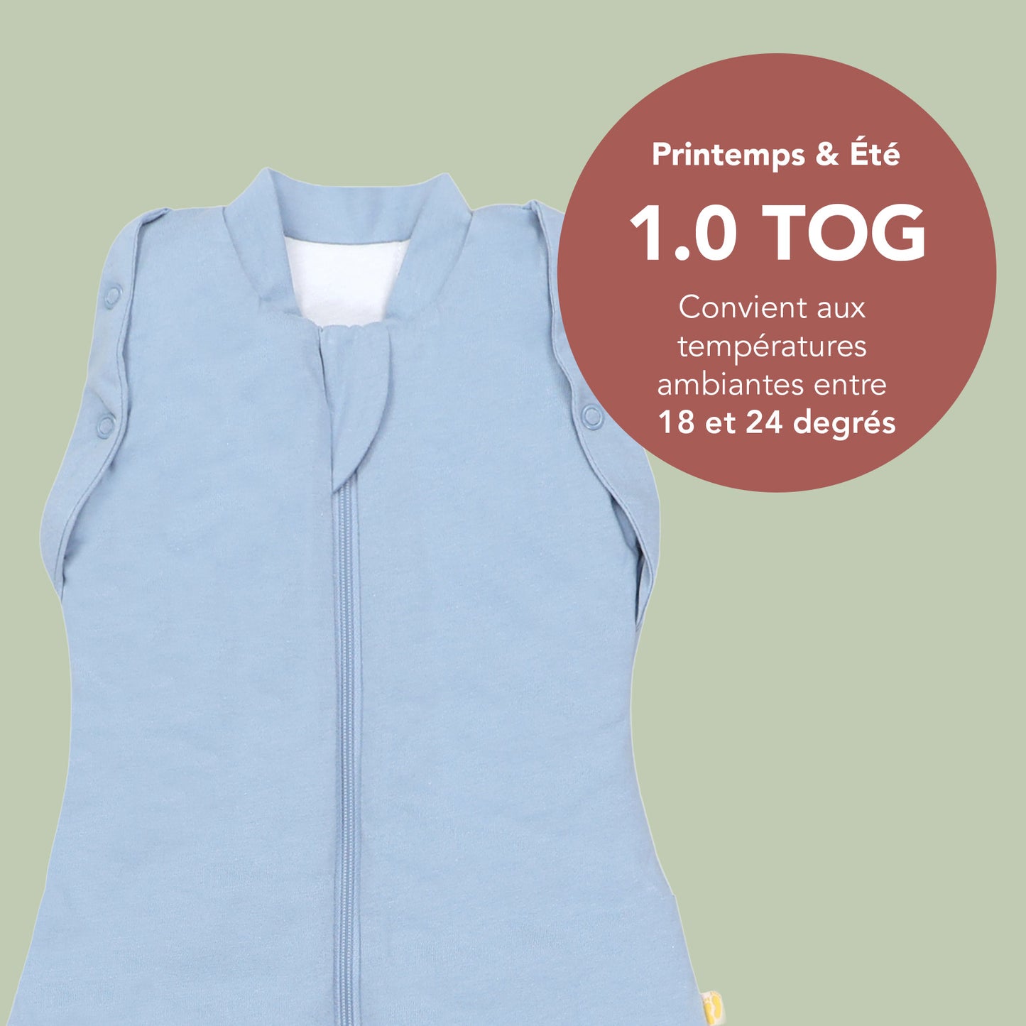 Sac de couchage emmaillotage bébé 1.0 TOG_Bleu Glacé_TOG_1198