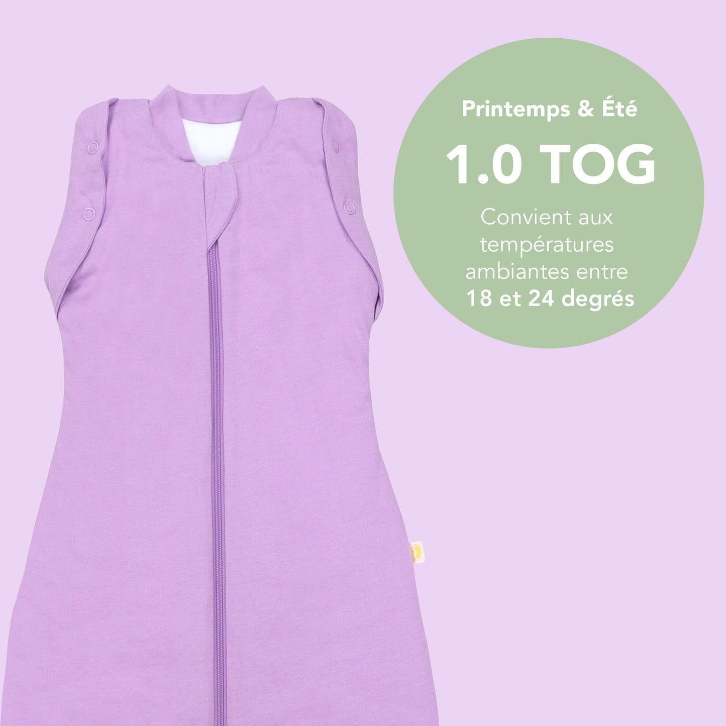 Sac de couchage emmaillotage bébé 1.0 TOG_Lilas_TOG_1198