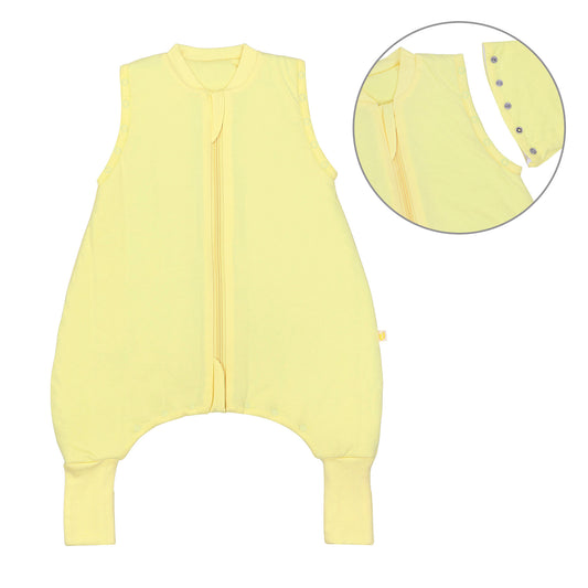 Gigoteuse à pieds et manches été & mi-saison - TOG 1_Jaune Clair_Devant avec emmanchure_1200