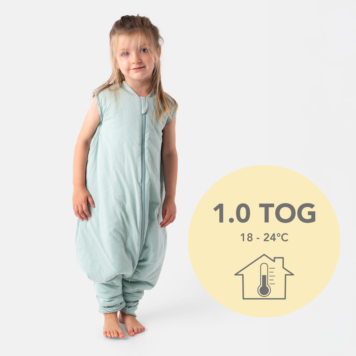 Gigoteuse à pieds et manches été & mi-saison - TOG 1_Sauge_TOG_1200