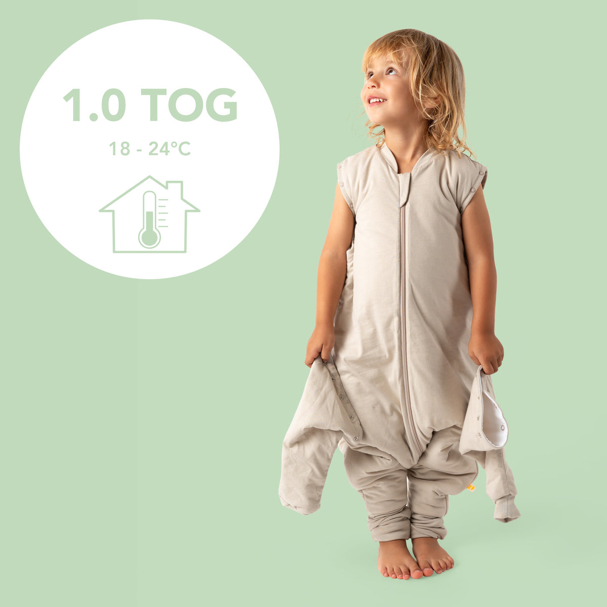 Gigoteuse à pieds et manches été & mi-saison - TOG 1_Taupe_TOG_1200