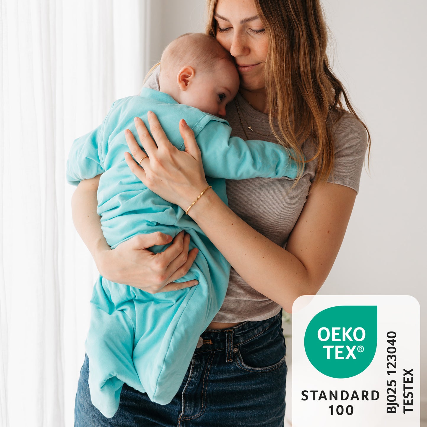 Gigoteuse bébé été & mi-saison - TOG 1_Aqua_OEKOTEX_1201