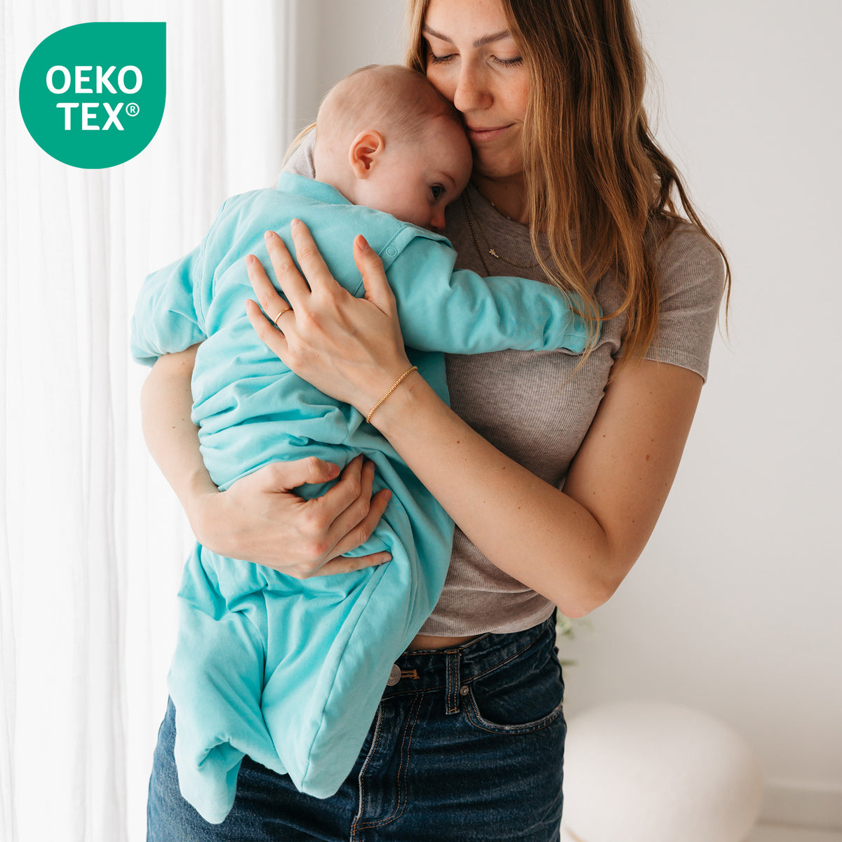 Gigoteuse bébé été & mi-saison - TOG 1_Aqua_OEKOTEX_1201