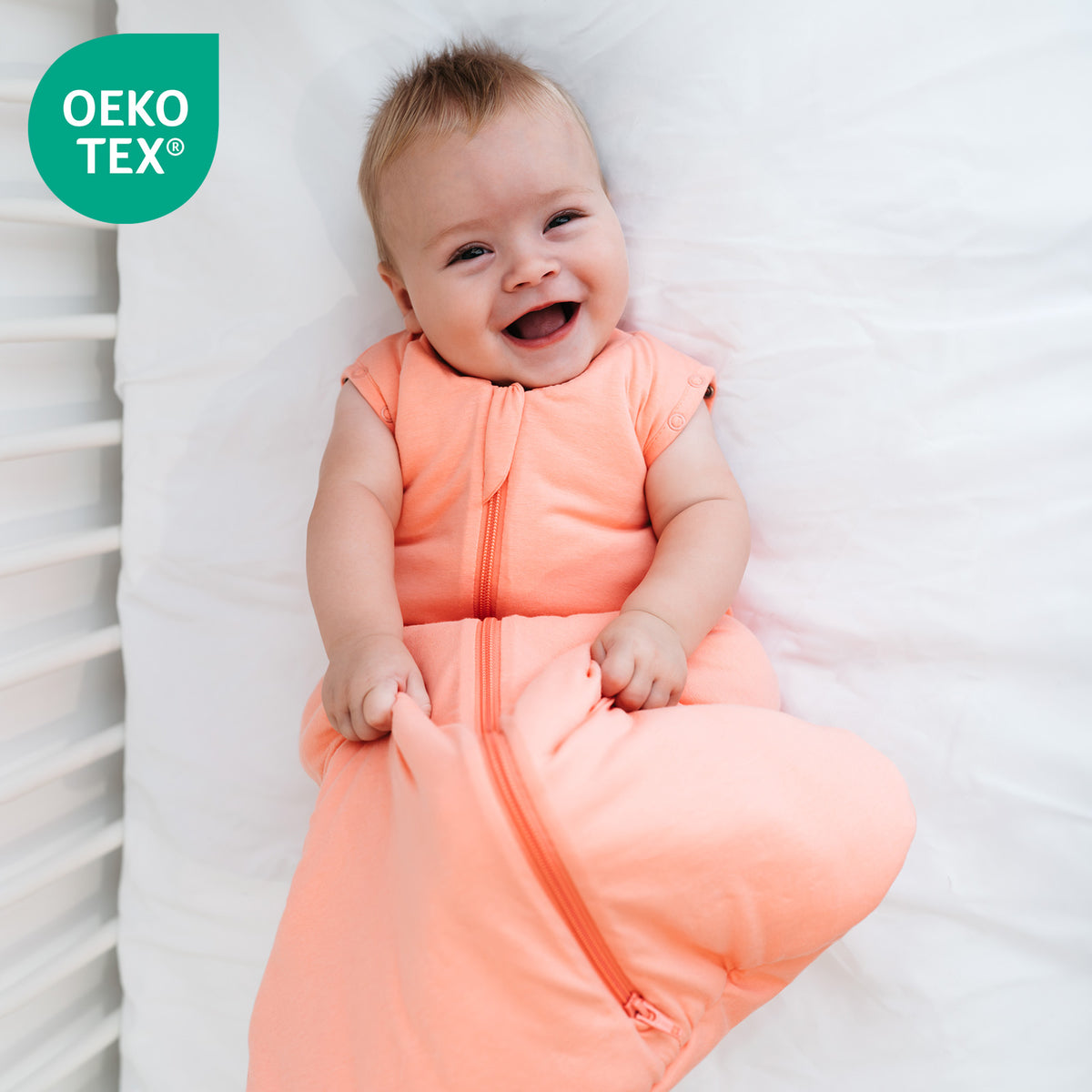 Gigoteuse bébé été & mi-saison - TOG 1_Pêche_OEKOTEX_1201