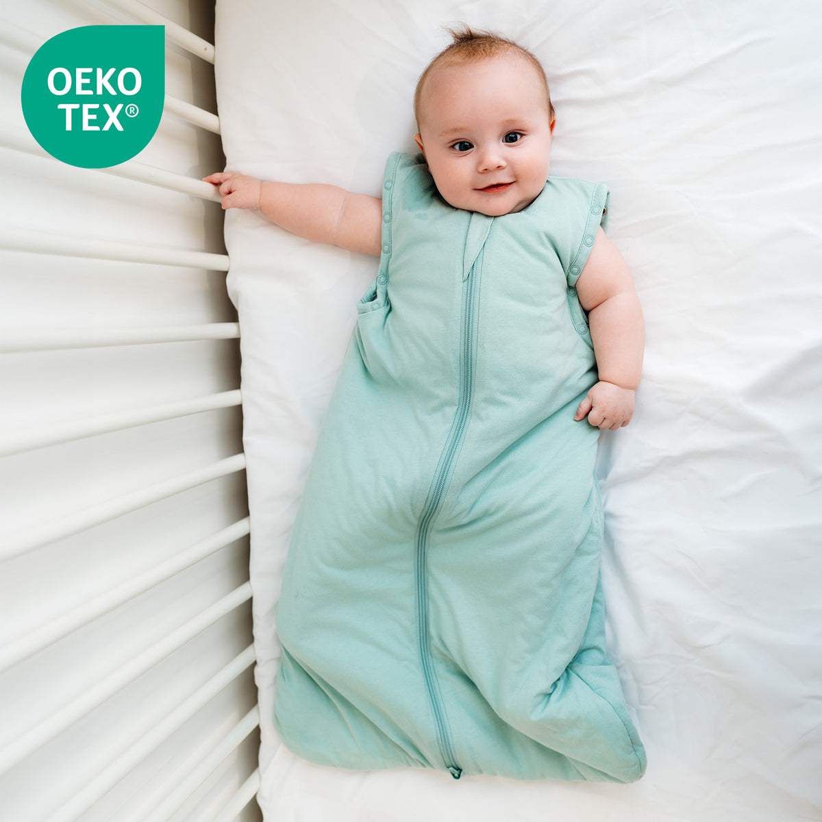 Gigoteuse bébé été & mi-saison - TOG 1_Sauge_OEKOTEX_1201