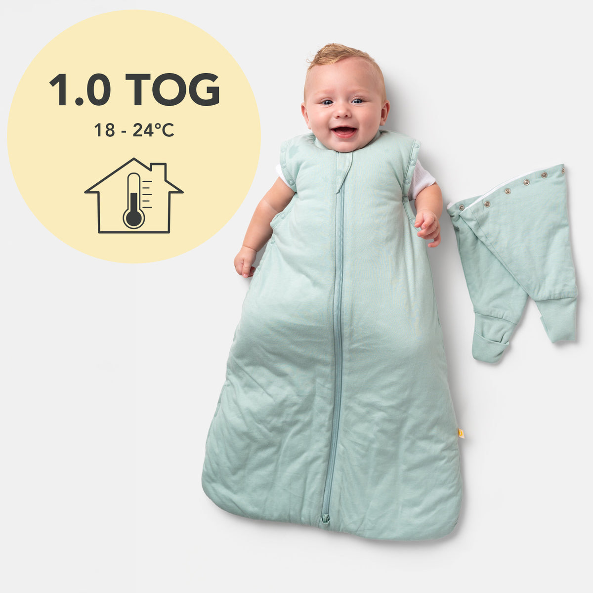 Gigoteuse bébé été & mi-saison - TOG 1_Sauge_TOG_1201