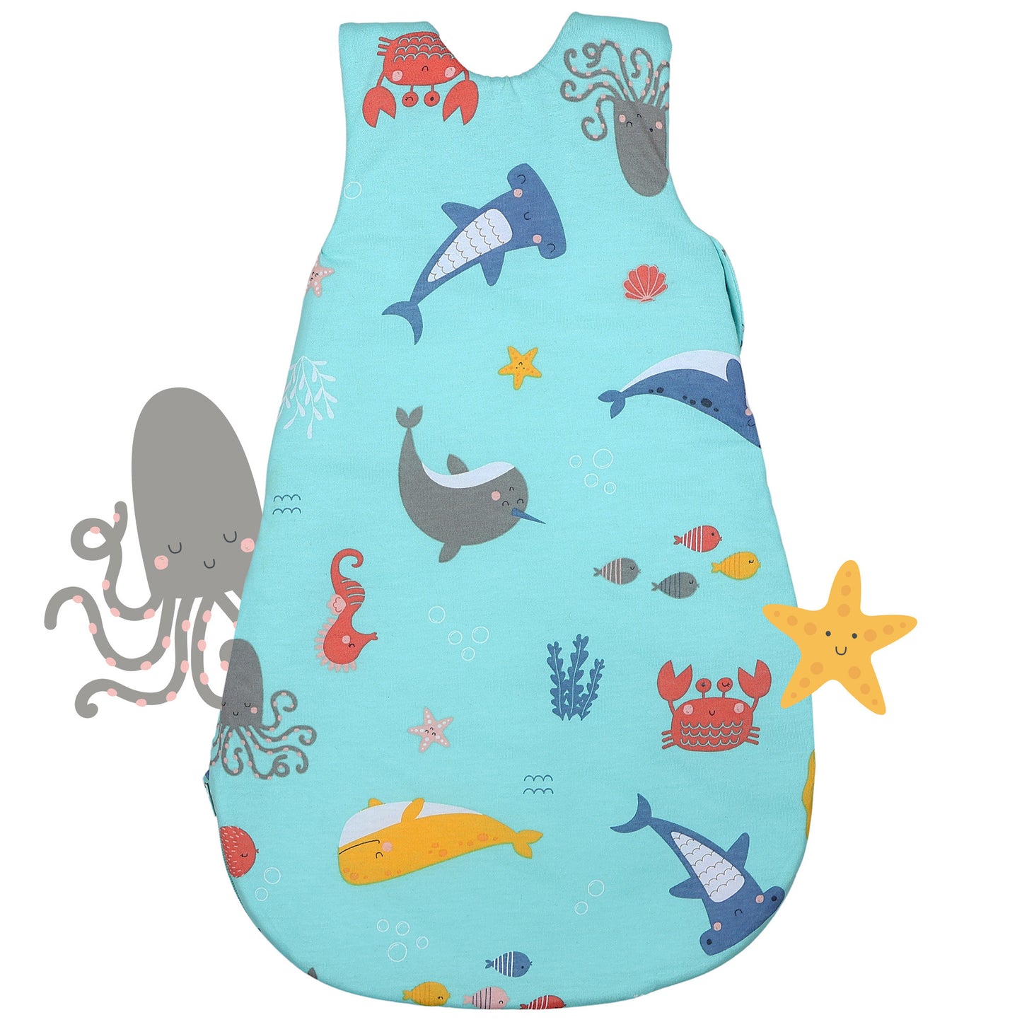 Gigoteuse bébé toutes saisons - 2.5 TOG_Animaux marins_dos_1205