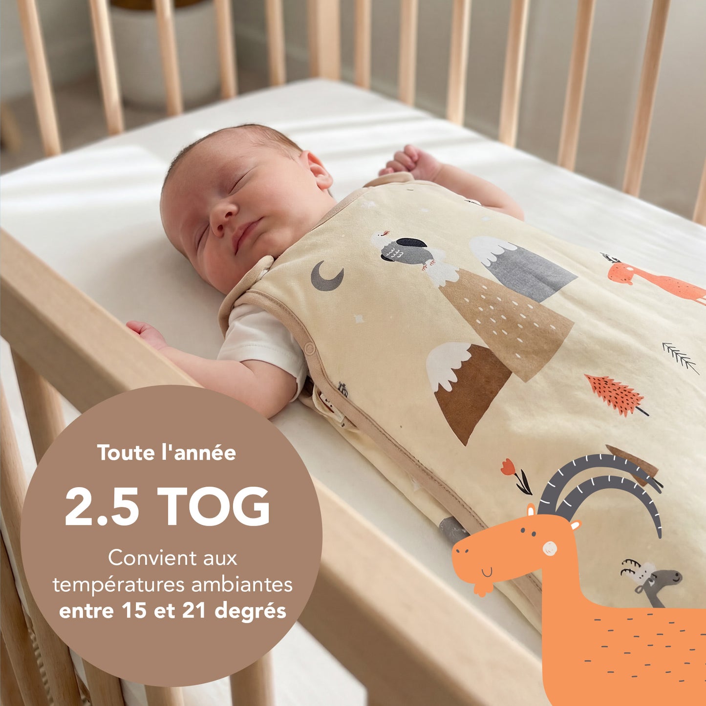 Gigoteuse bébé toutes saisons - 2.5 TOG_Animaux de montagne_TOG_1205