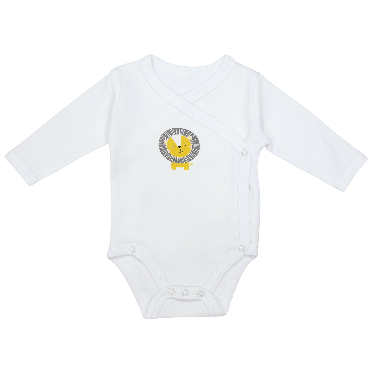 Body bébé croisé manches longues - lot de 3_Amis animaux_détail_1208