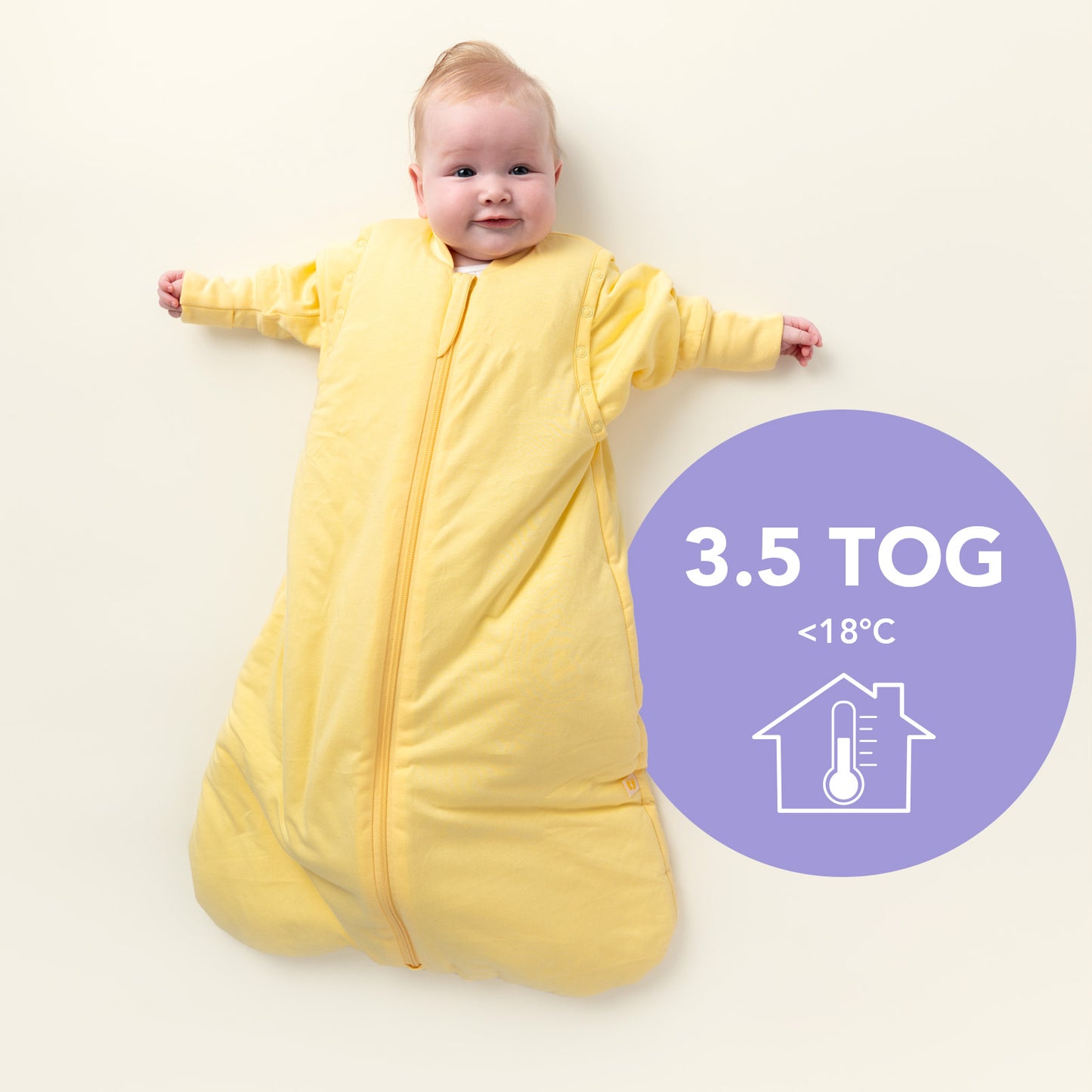 Gigoteuse bébé hiver - 3.5 TOG_Jaune Clair_TOG_1210