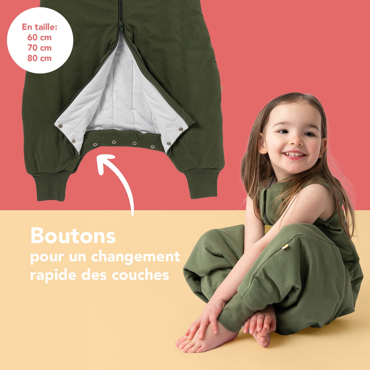 Gigoteuse à pieds été & mi-saison - uni - TOG 3