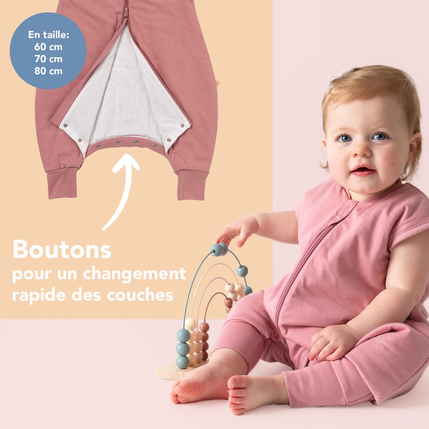 Gigoteuse à pieds été & mi-saison - uni - TOG 3