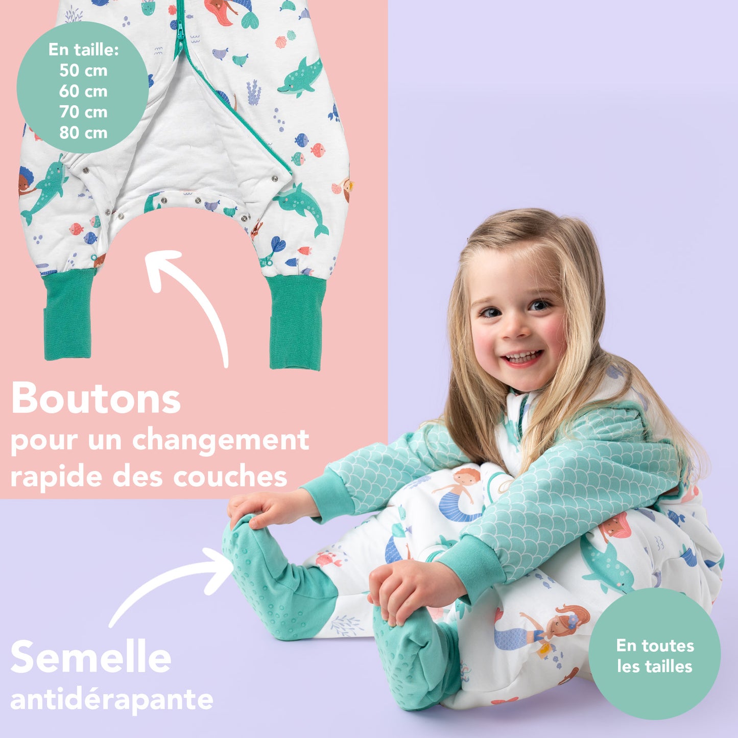 Gigoteuse à pieds et manches été & mi-saison - TOG 1