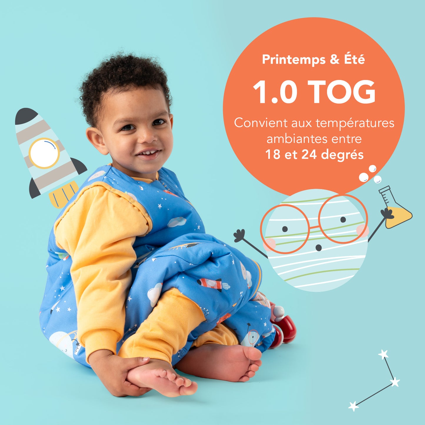 Gigoteuse à pieds et manches été & mi-saison - TOG 1