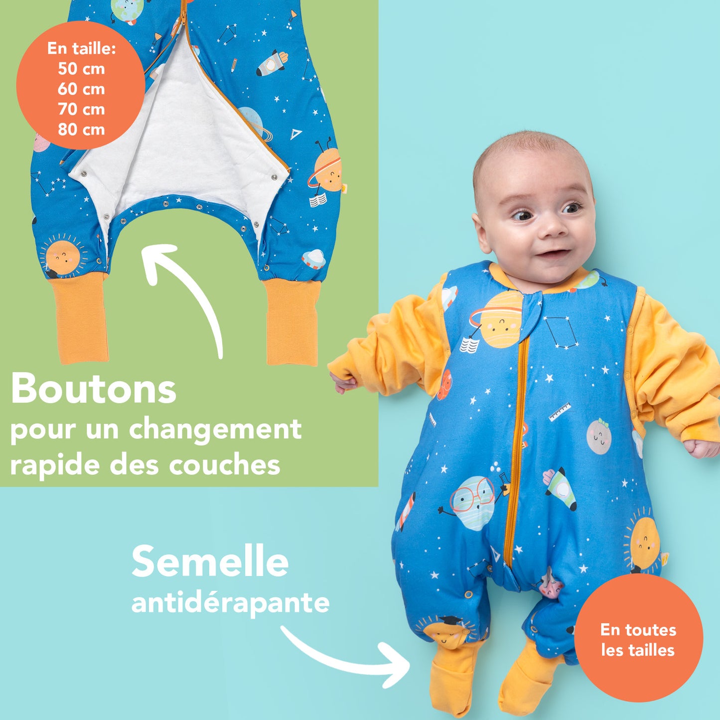 Gigoteuse à pieds - 2.5 TOG toutes saisons