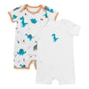 Barboteuse bébé manches courtes - bio - lot de 2