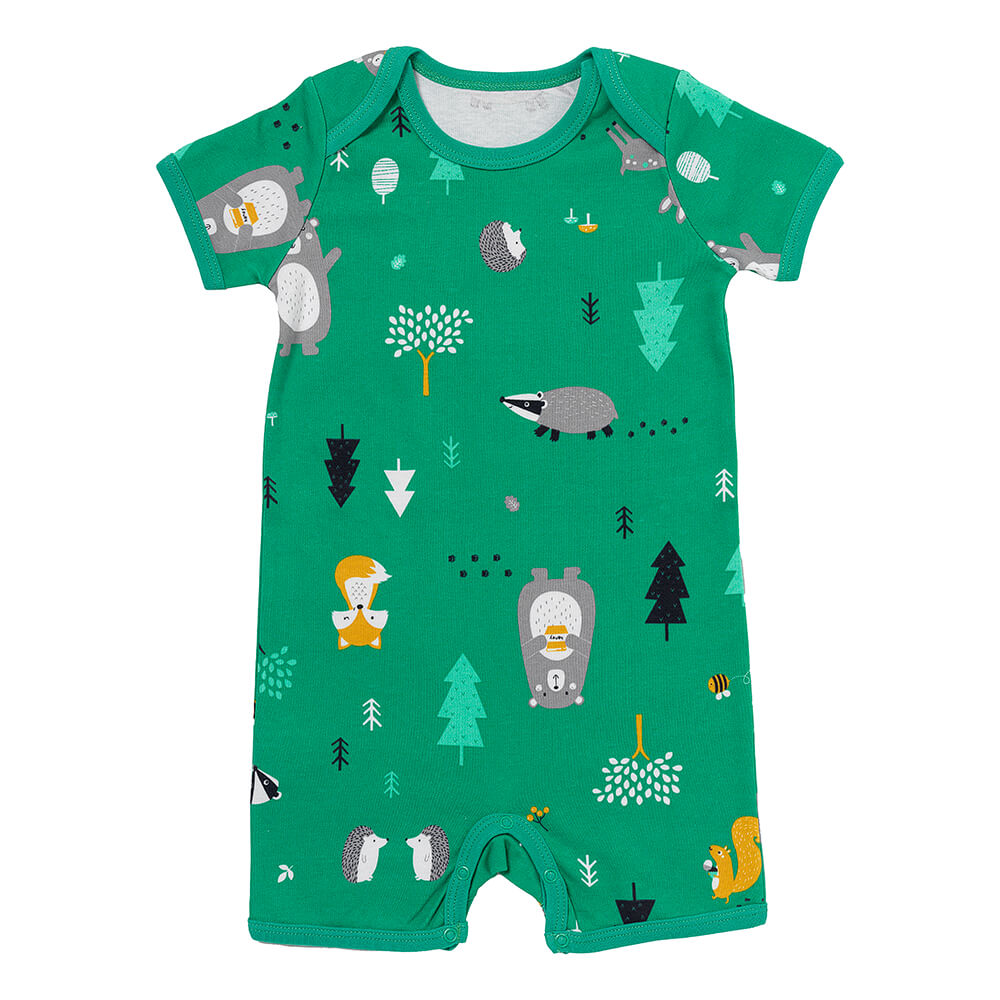 Barboteuse bébé manches courtes - bio - lot de 2