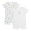Barboteuse bébé manches courtes - bio - lot de 2