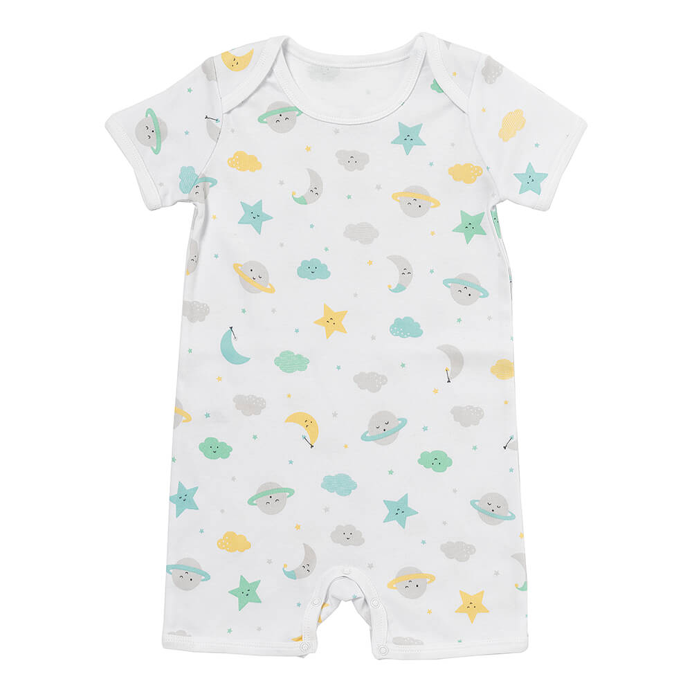 Barboteuse bébé manches courtes - bio - lot de 2