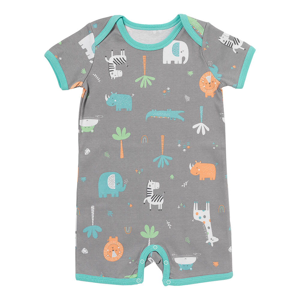 Barboteuse bébé manches courtes - bio - lot de 2