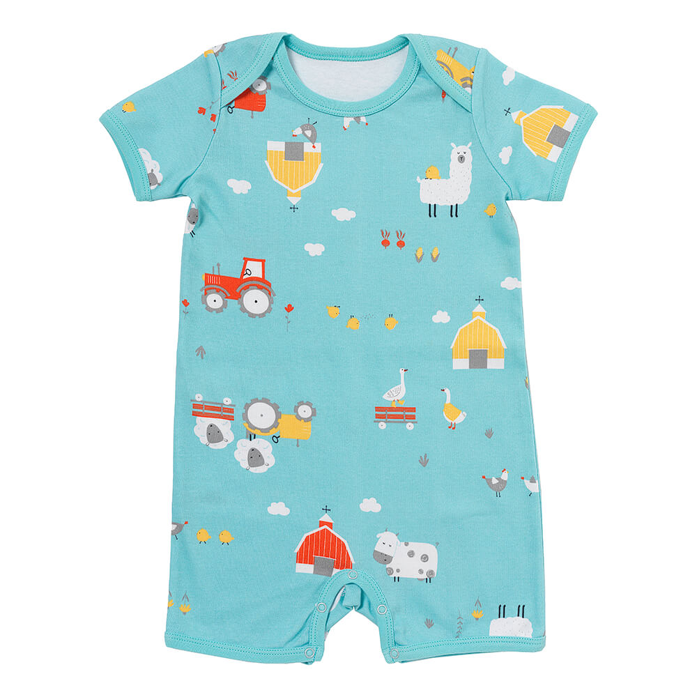 Barboteuse bébé manches courtes - bio - lot de 2