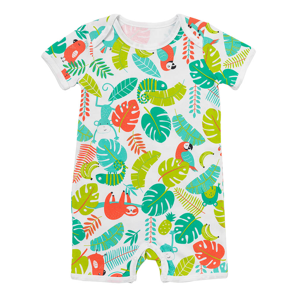 Barboteuse bébé manches courtes - bio - lot de 2