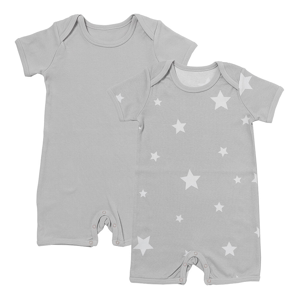 Barboteuse bébé manches courtes - bio - lot de 2