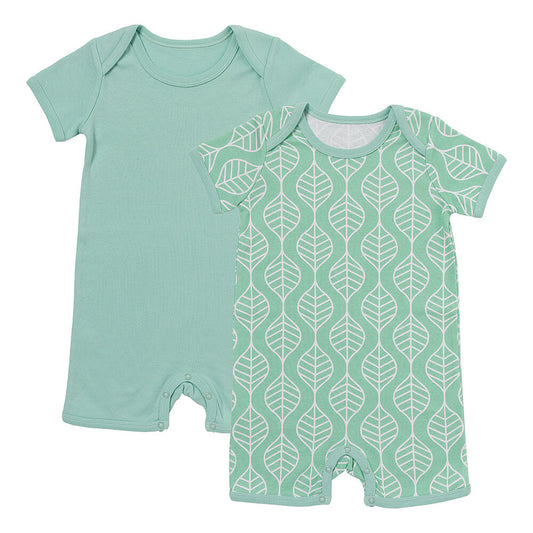 Barboteuse bébé manches courtes - bio - lot de 2