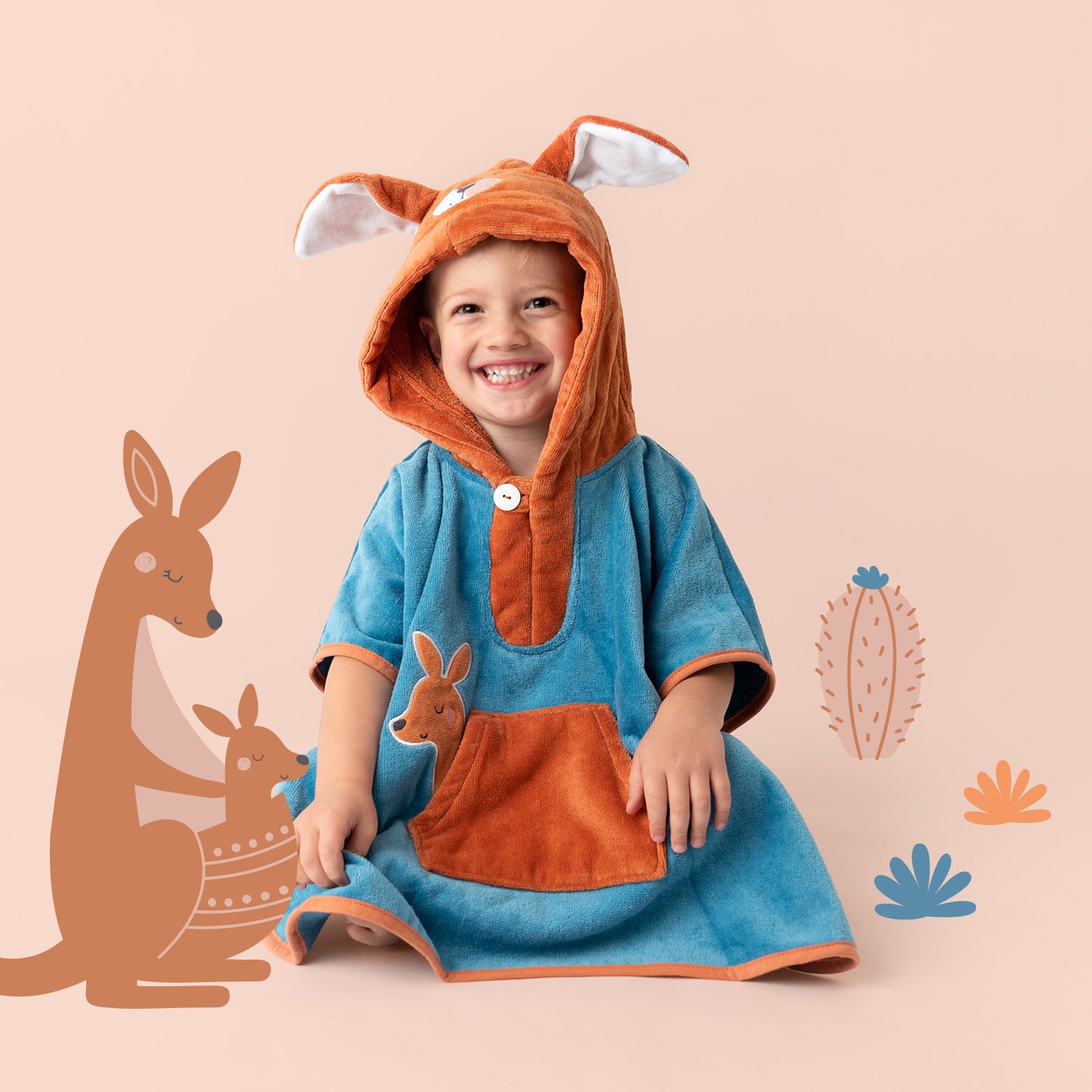 Poncho de bain à capuche pour enfant_Kangourou_2_409